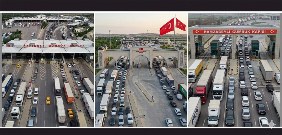KURBAN BAYRAMI’NIN SON GÜNÜ OLAN 30 MAYIS 2026’DA, AVRUPA’YA AÇILAN KARA GÜMRÜK KAPILARINDA BİNEK ARAÇ VE YOLCU GİRİŞLERİNDE TARİHÎ REKORLAR KIRILDI