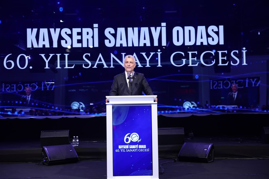Ticaret Bakanı Ömer Bolat, Kayseri'de "60. Yıl Sanayi Gecesi" Programında Konuştu
